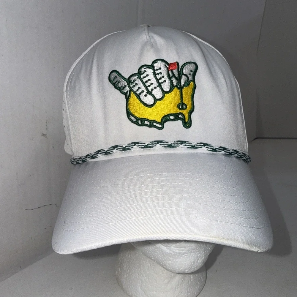 Masters Strap Back Mens One Size White Golf Augusta Nationals Sports Hat Cap